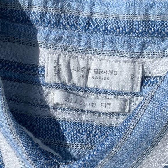 Lucky Brand: Men's Short-Sleeve Linen Button-Down Shirt - Picture 3 of 3